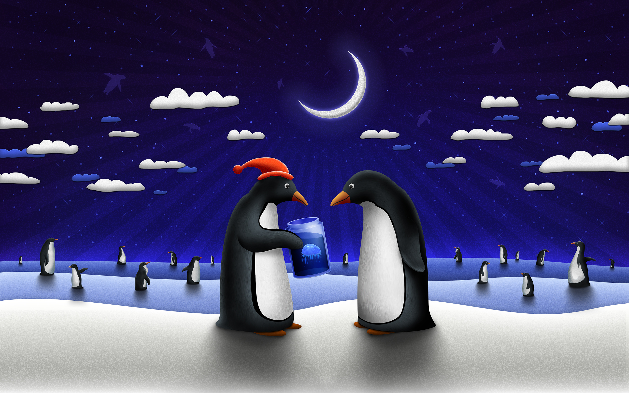 Free_Scenery_Wallpaper__Penguins_Sending_Gift_and_Making_Wishes_for_Christmas_What_About_You.jpg