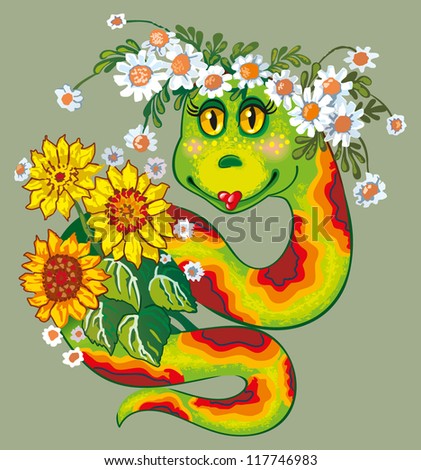 stock-vector-happy-green-snake-with-flowers-vector-117746983.jpg