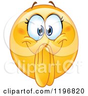 1196820-Cartoon-Of-An-Excited-Femal-Emoticon-Clasping-Her-Hands-In-Front-Of-Her-Mouth-Royalty-Free-Vector-Clipart.jpg