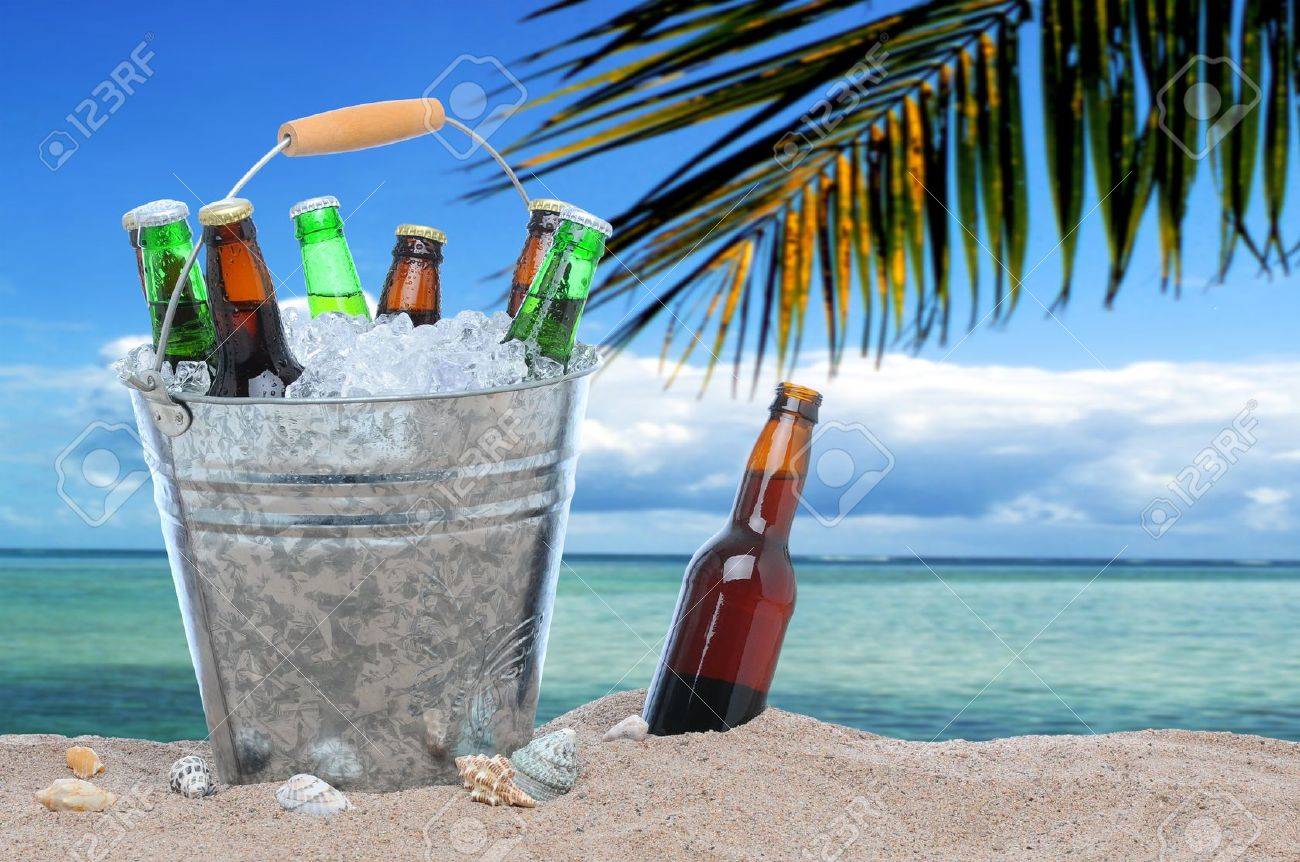 8680589-Assorted-beer-bottles-in-a-bucket-of-ice-in-the-sand-on-a-tropical-beach-One-beer-bottle-without-a-c-Stock-Photo.jpg