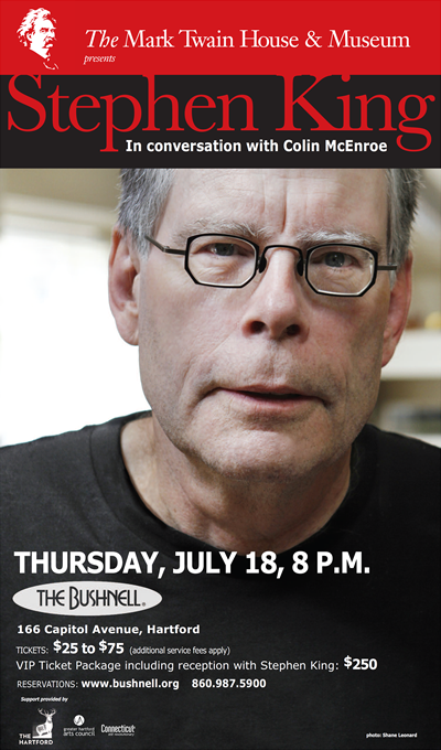 Stephen King - In Conversation with Colin McEnroe - Event Poster
