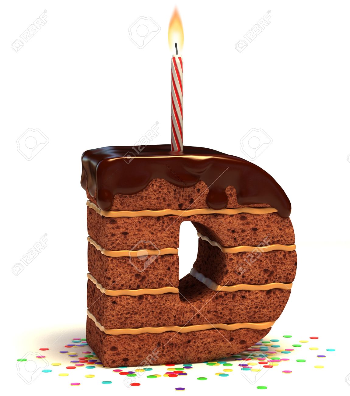 12331644-letter-D-shaped-chocolate-birthday-cake-with-lit-candle-and-confetti-isolated-over-white-background-Stock-Photo.jpg
