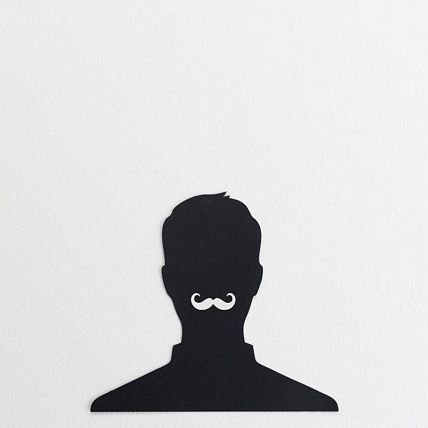 head-silhouette-with-mustache-picture-id517696749